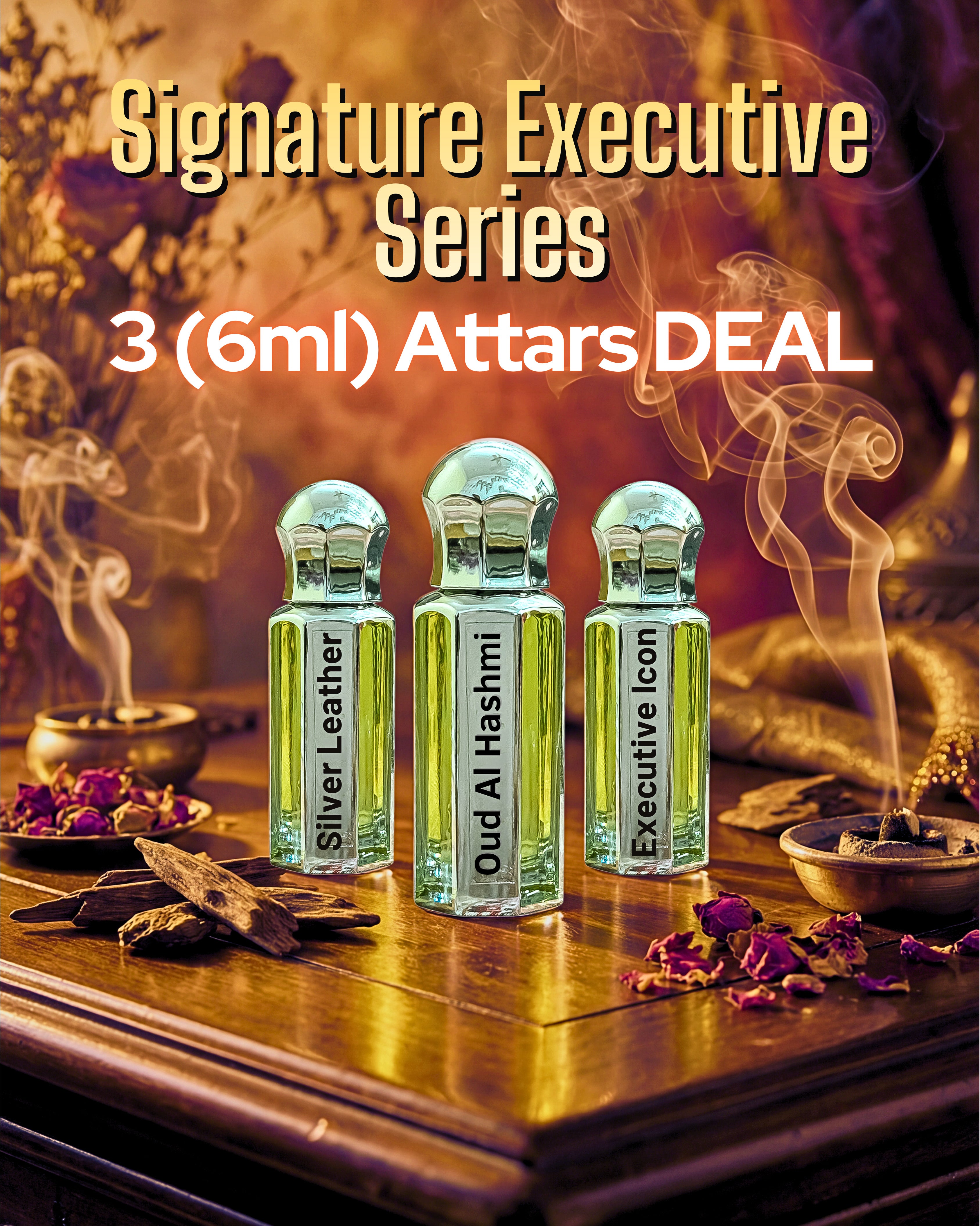 Luxury Attars Mega Bundle | 3×6ml Signature Oils | Special Discount