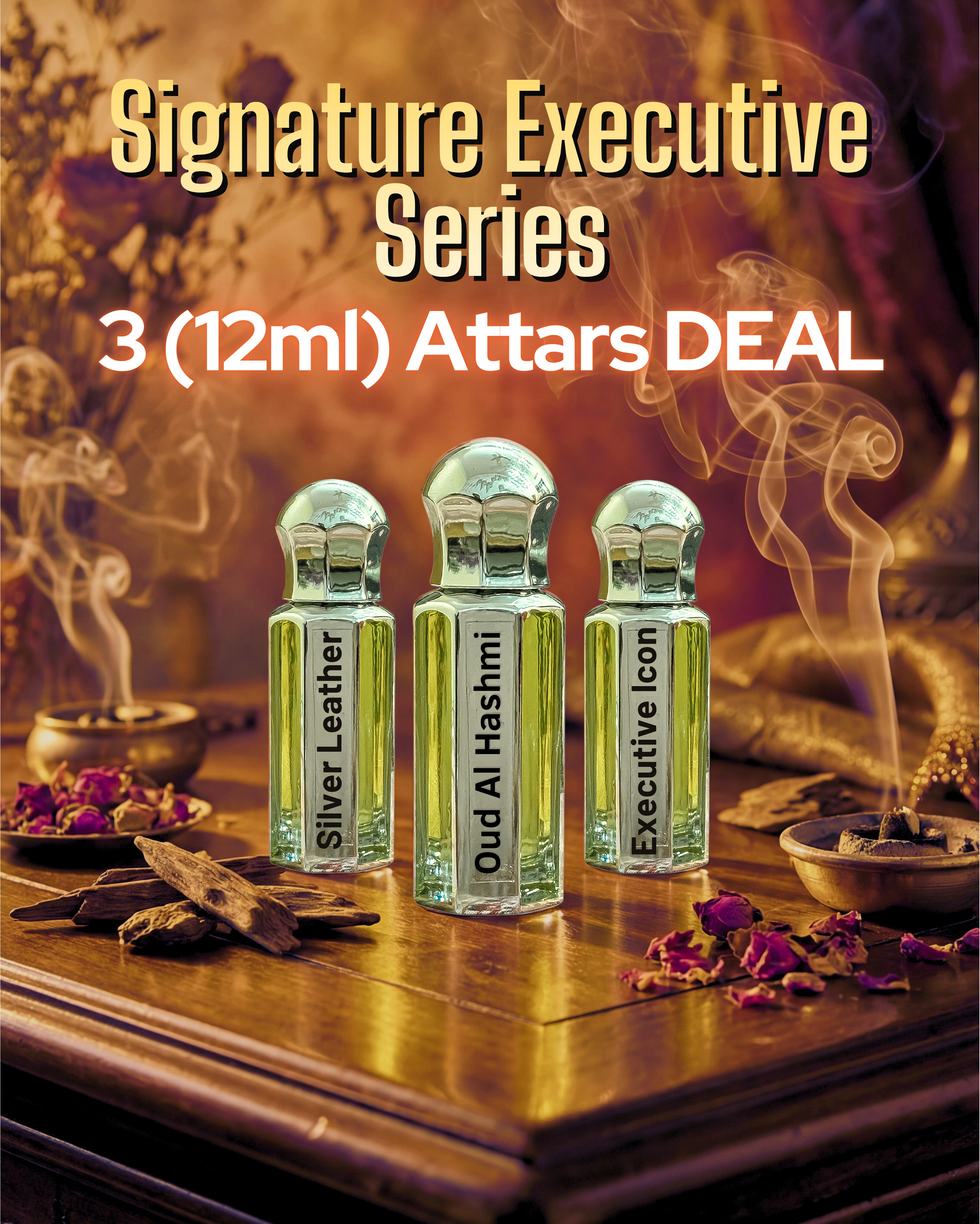 Luxury Attars Mega Bundle | 3×12ml Signature Oils | Special Discount